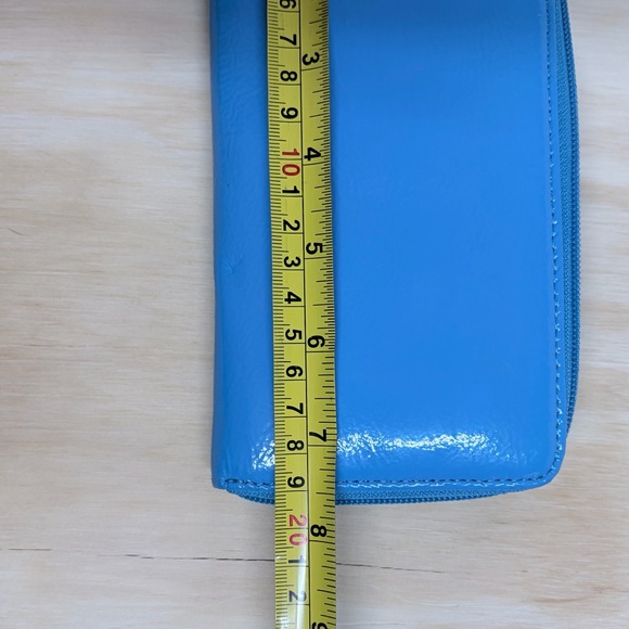 HOBO Turquoise Leather Zip Around Wallet Continental Organizer aqua - Picture 15 of 16